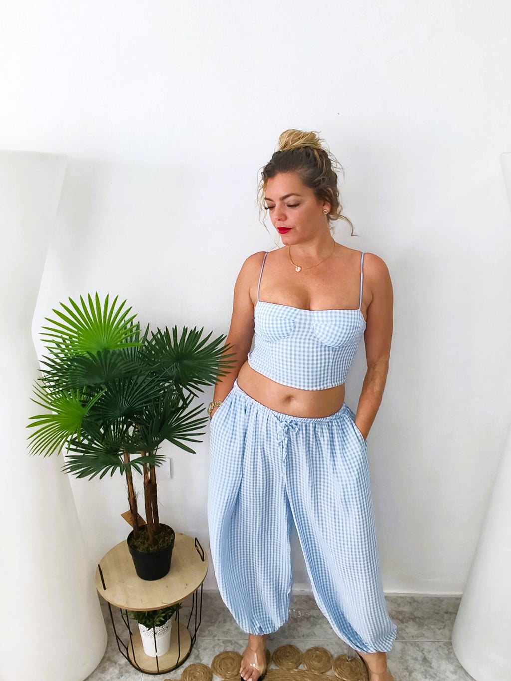CONJUNTO VICHI CUADRO AZUL
